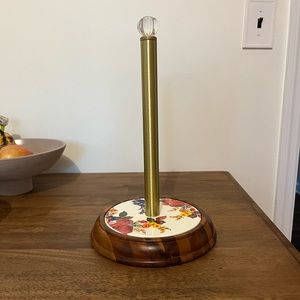 Mackenzie Childs flower market wood paper towel holder